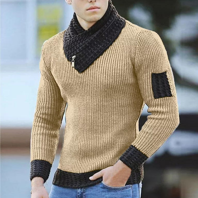 yellow turtleneck sweater mens